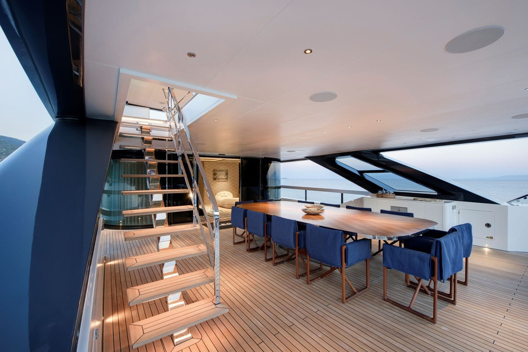 LEGASEA — Al fresco dining on the aft deck