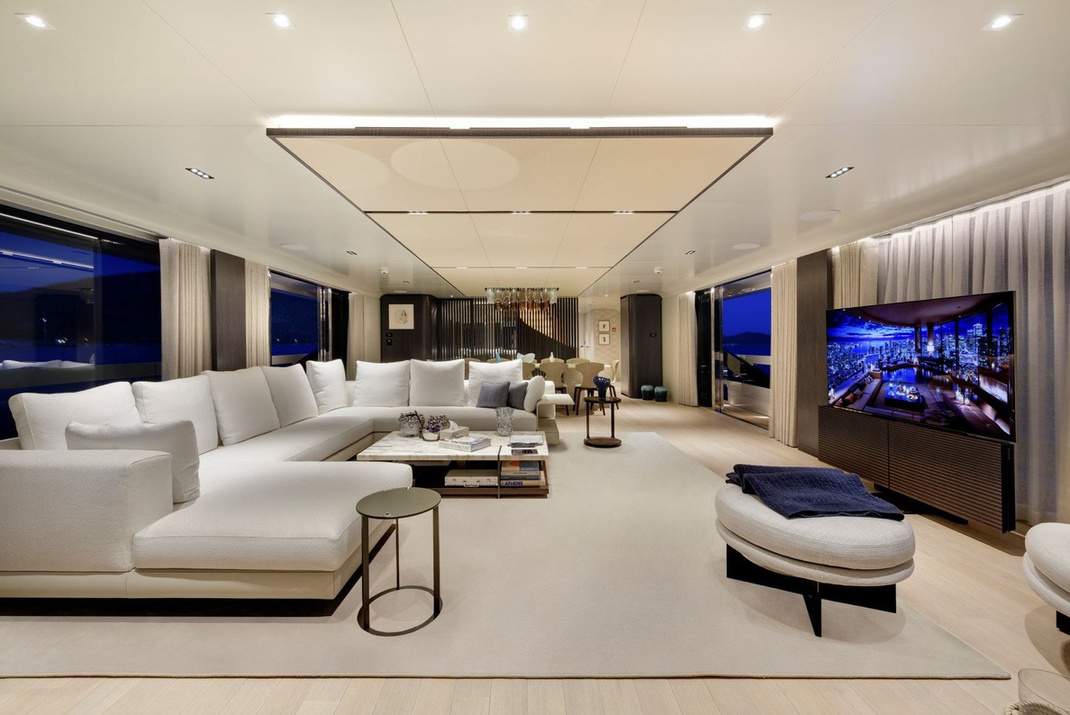 LEGASEA — Main salon by evening light