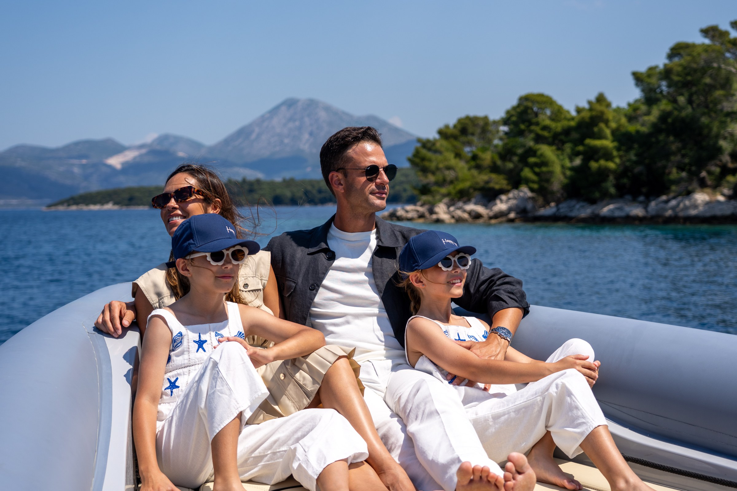 HAPPY ME — Family lifestyle shot underway on the tender