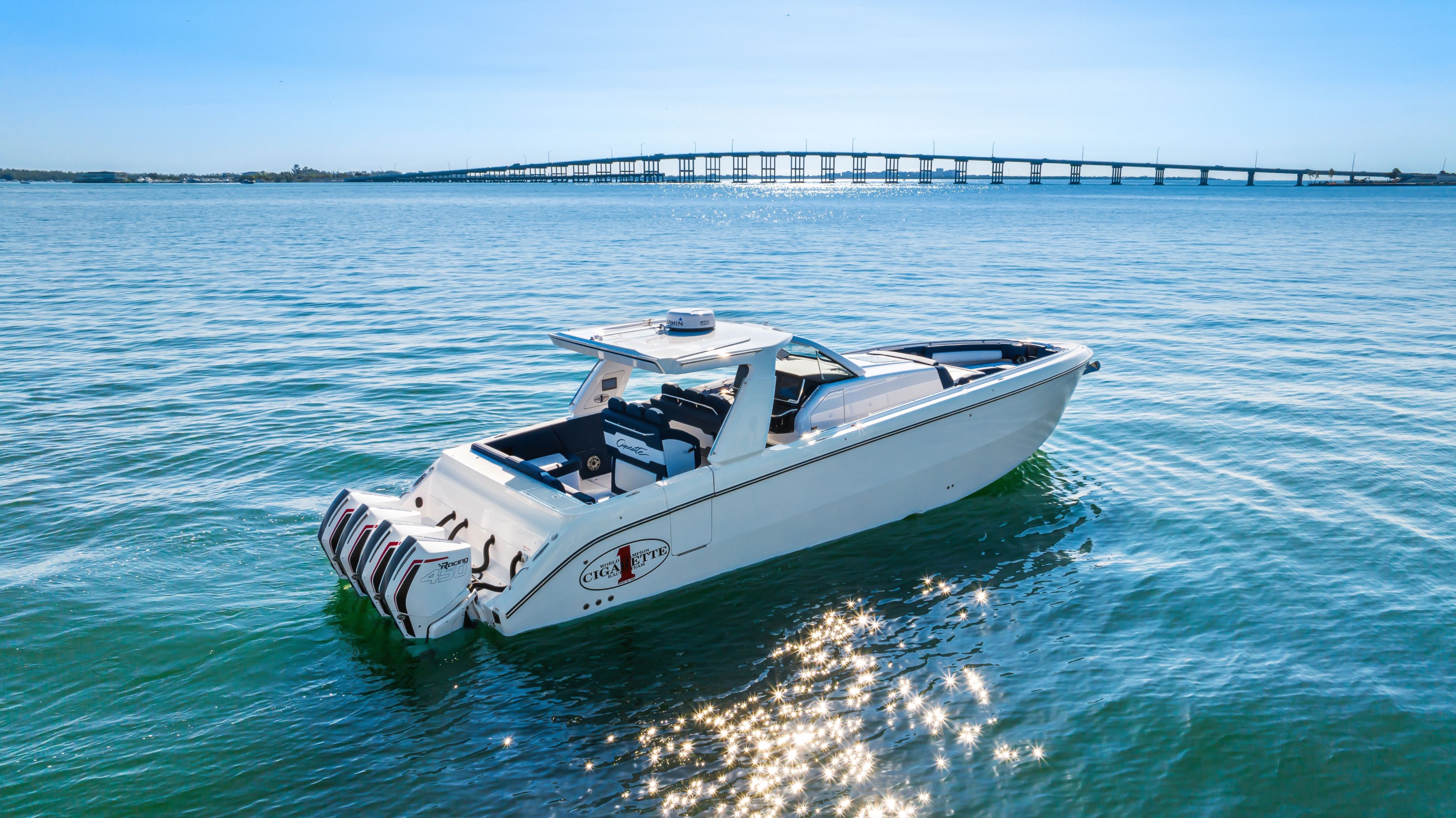 CIGARETTE -WHITE/BLUE 42 in East Coast United States — view 3