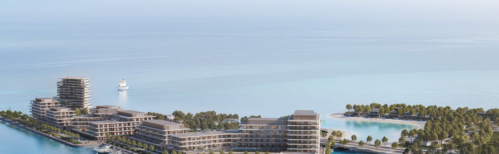 Beach and clear water on Ramhan Island, Abu Dhabi