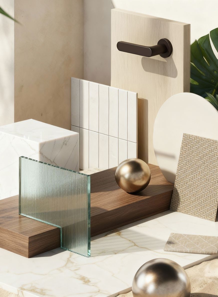 Finishes for a Ramhan Island apartment: stone, timber and a bath, Abu Dhabi
