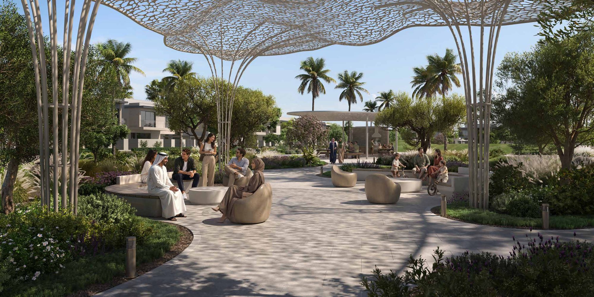 Outdoor majlis pavilion at Talay Beach, Saadiyat Island, Abu Dhabi