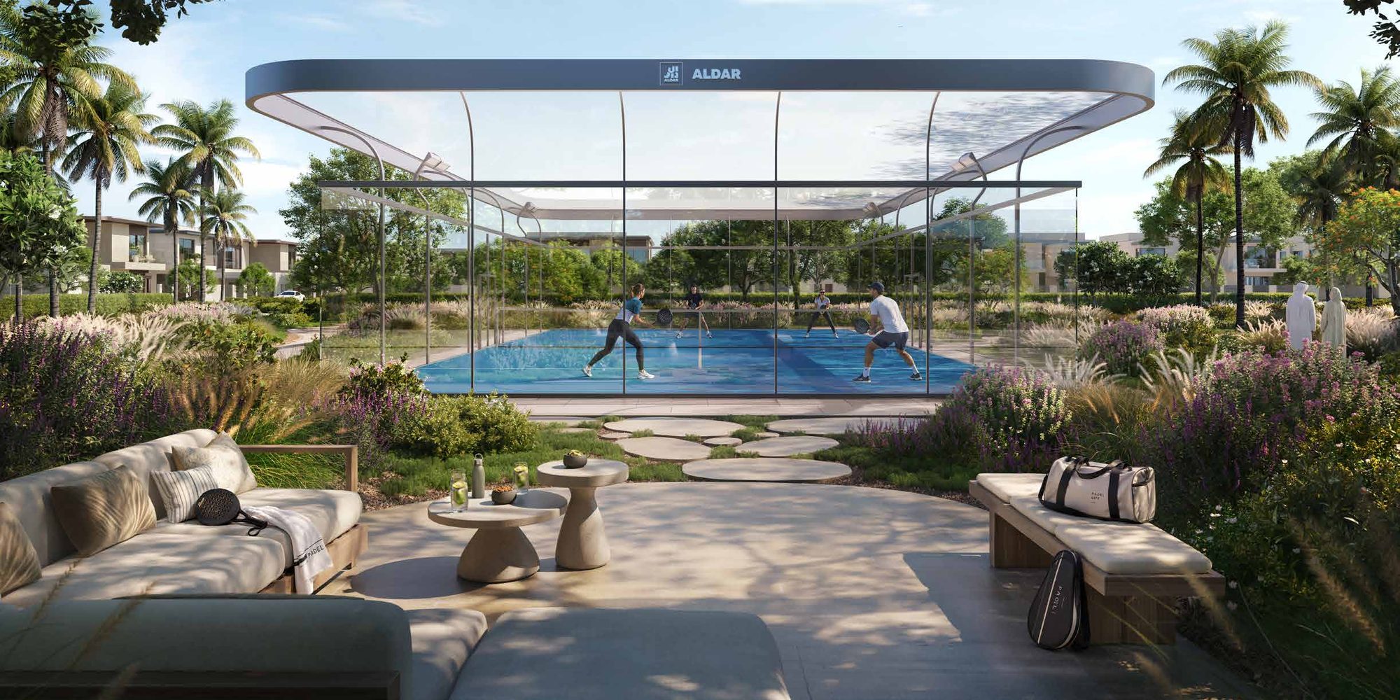 Padel courts at Talay Beach, Saadiyat Island, Abu Dhabi
