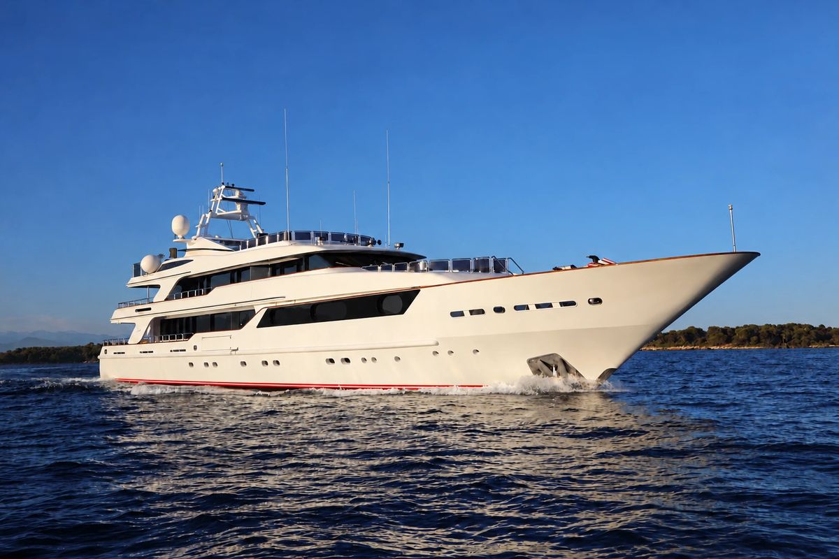 Code 8, a 50 metre yacht at Yas Marina berth 48